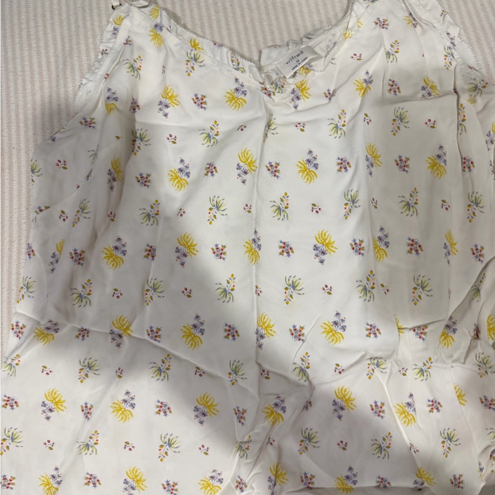 Wilfred Floral Patterned Blouse in White